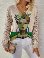 WOMEN’S BOHEMIAN V-NECK PRINTED TOP SOLELII