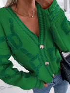 WOMEN’S COLOR BLOCK KNIT CARDIGAN SOLELII