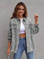 WOMEN’S BOHO OVERSIZED DENIM JACKET SOLELII