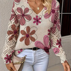 WOMEN’S ELEGANT V-NECK SWEATER ALL SEASON SOLELII