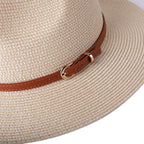 NATURAL PANAMA STRAW FEDORA HAT SOLELII