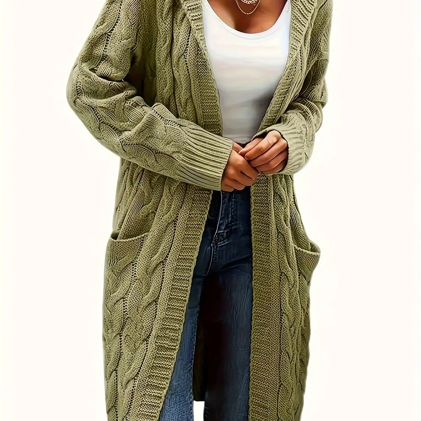 WOMEN’S MID-LENGTH HOODED KNIT CARDIGAN SOLELII