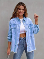 WOMEN’S BOHO OVERSIZED DENIM JACKET SOLELII