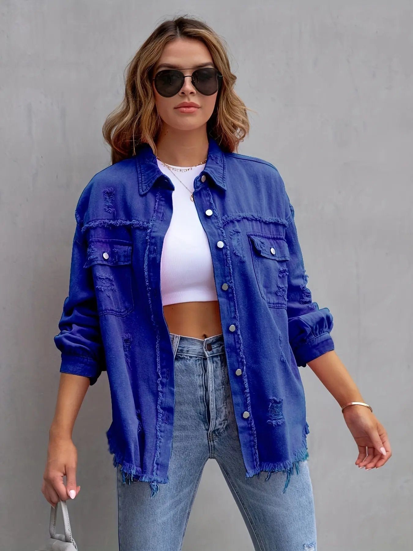 WOMEN’S BOHO OVERSIZED DENIM JACKET SOLELII