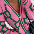WOMEN’S COLOR BLOCK KNIT CARDIGAN SOLELII