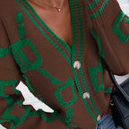 WOMEN’S COLOR BLOCK KNIT CARDIGAN SOLELII