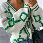 WOMEN’S COLOR BLOCK KNIT CARDIGAN SOLELII