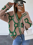 WOMEN’S COLOR BLOCK KNIT CARDIGAN SOLELII