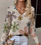 WOMEN’S ELEGANT V-NECK SWEATER ALL SEASON SOLELII