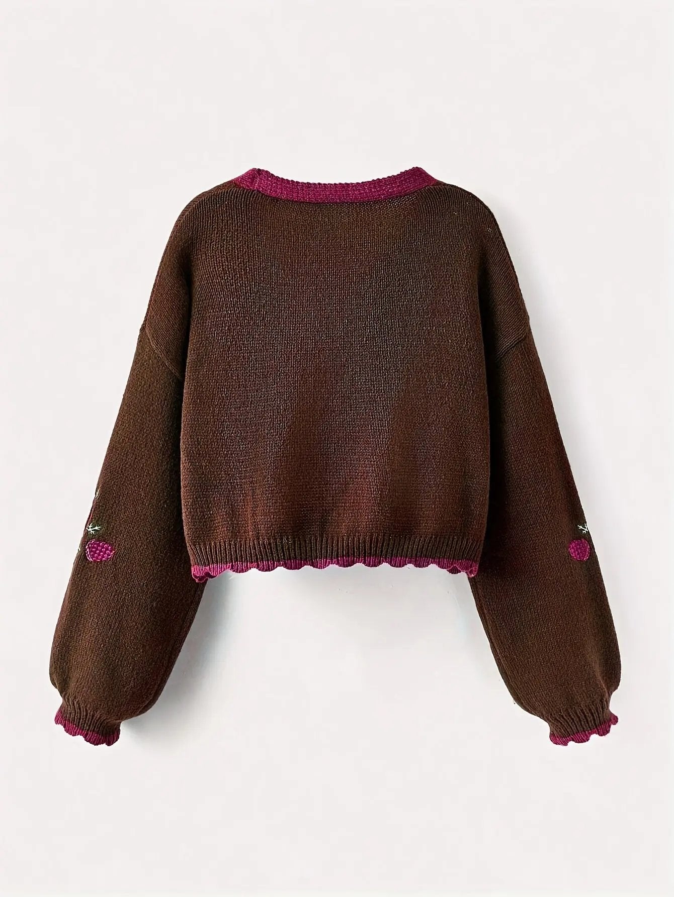 WOMEN’S EMBROIDERED COLOR BLOCK CARDIGAN SOLELII