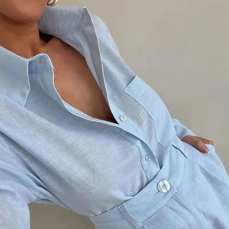 ELEGANT SHIRT AND SHORTS SET