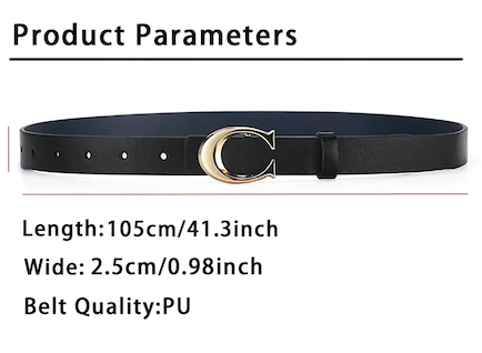 MOON BUTTON MULTI-COLOR THIN BELT