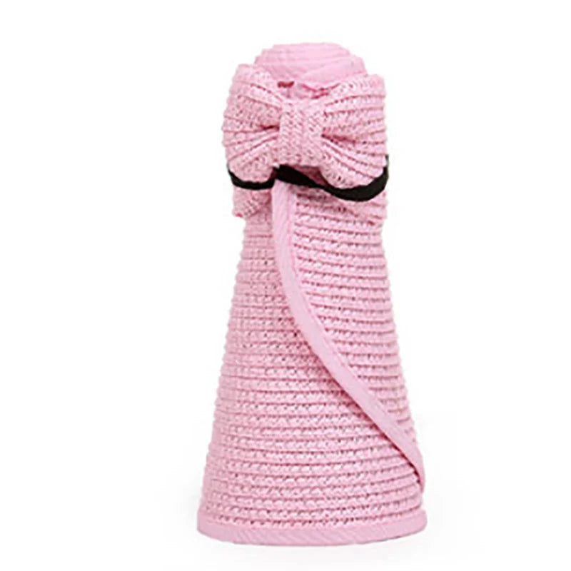 SUMMER FOLDABLE STRAW VISOR HAT