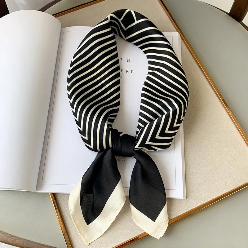 SILK PLAID SQUARE SCARF