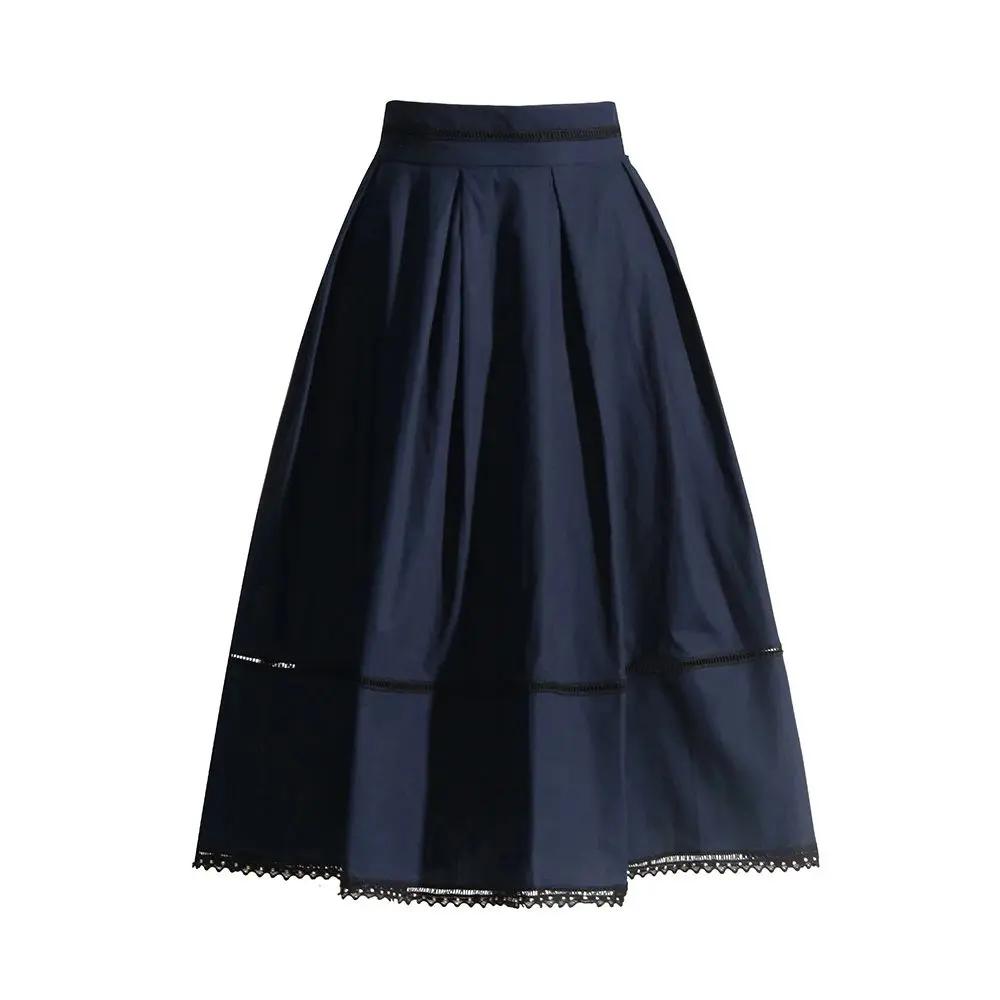 SHORT-SLEEVED SHIRT WITH COLLAR AND HIGH-WAISTED A-LINE SKIRT SET SOLELII