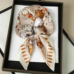 WOMEN'S SILK-LIKE SQUARE SCARF SOLELII