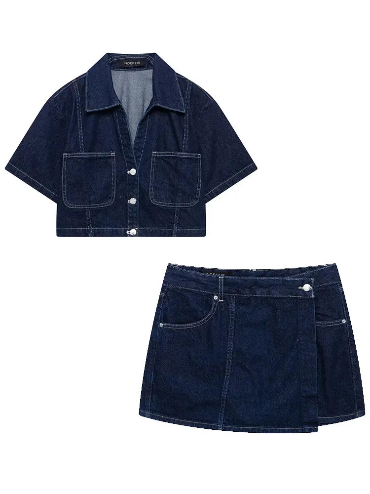 JEANS FASHION SETS MINI SKIRT SHORTS WOMEN