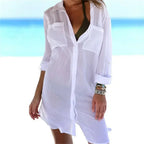 COTTON BEACH TUNICS SEXY DRESS SOLELII
