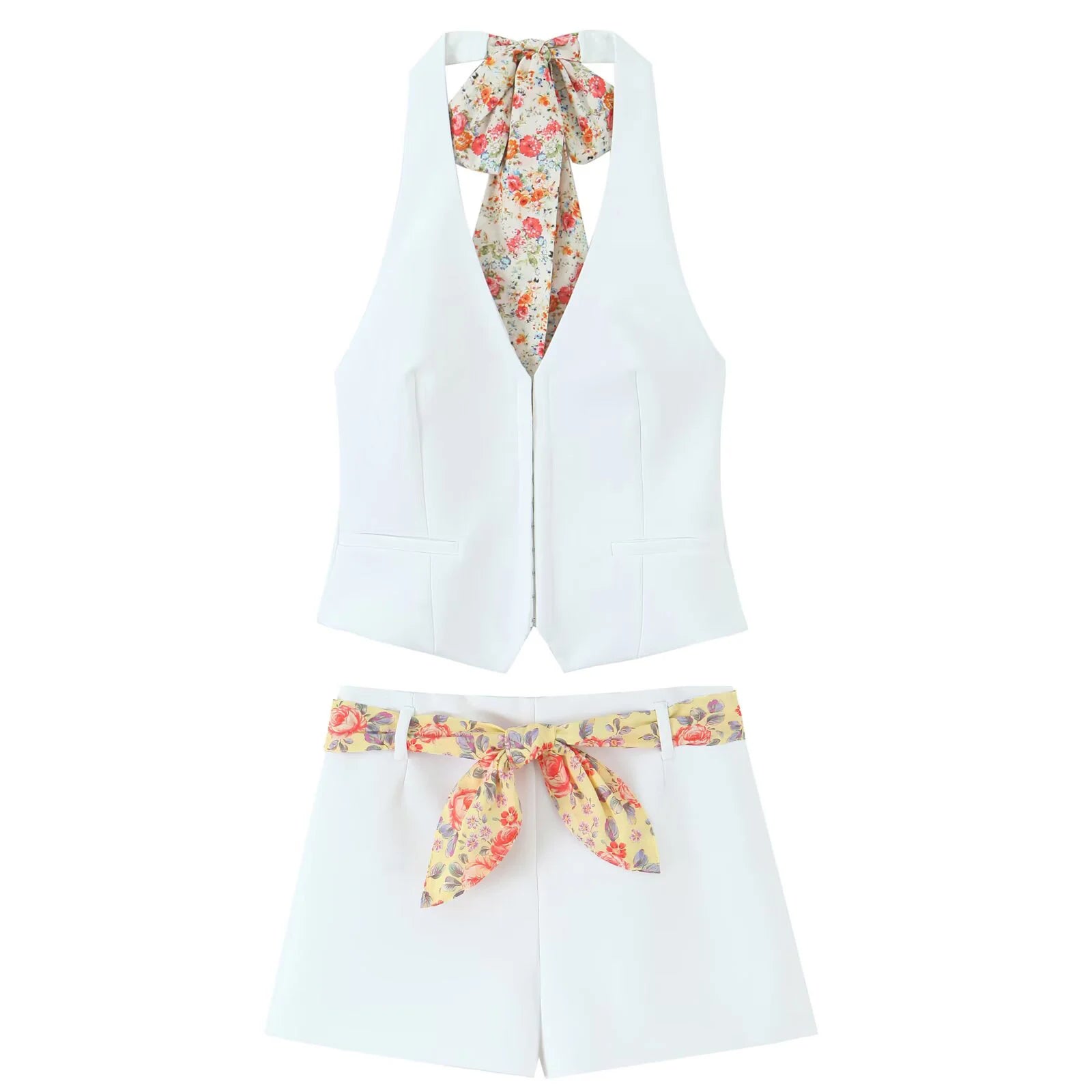 NEW HIGH-WAISTED OPEN-BACK TOP AND SHORTS