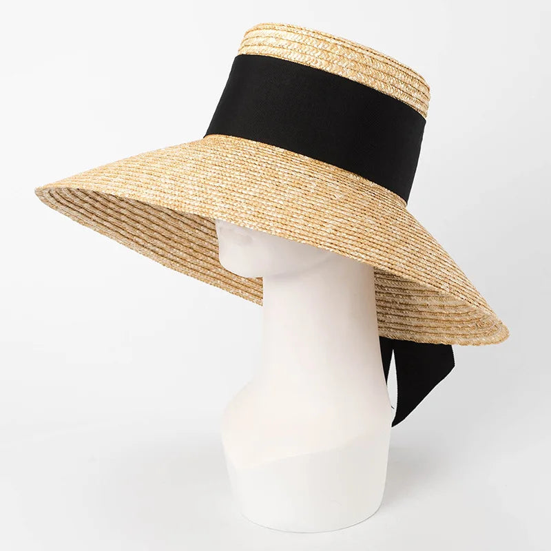SUMMER STRAW HAT FLAT TOP