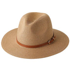 NATURAL PANAMA STRAW FEDORA HAT SOLELII