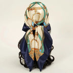 SATIN PRINT MULTIFUNCTIONAL SQUARE SCARF Test