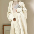 LONG KNITTED CARDIGAN WITH V-NECK SOLELII