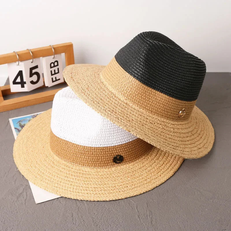 SUMMER BEACH RAFFIA WOVEN SUN HAT