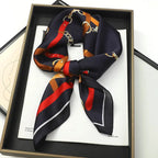 WOMEN'S SILK-LIKE SQUARE SCARF SOLELII