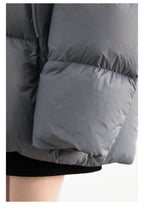 WOMEN’S HOODED DOWN PUFFER JACKET WHITE DUCK DOWN SOLELII