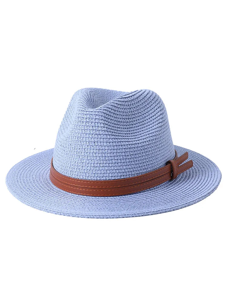 NATURAL PANAMA STRAW FEDORA HAT