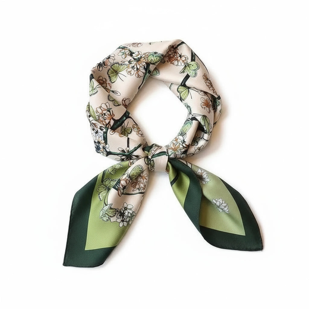 LUXURY PRINT SILK SQUARE SCARF Test