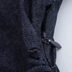 DENIM MIDI DRESS WITH LAPEL AND SIDE ZIPPER Test