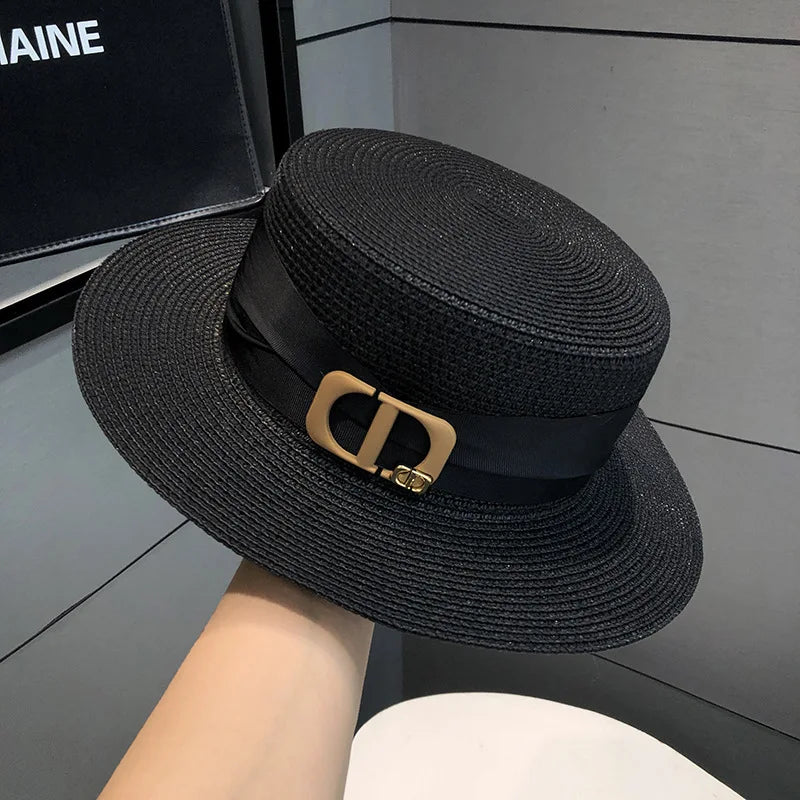 WOMEN’S SUMMER FLAT TOP STRAW HAT