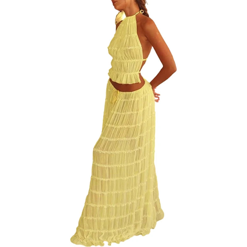 BOHO BACKLESS 2-PIECE BEACH SET