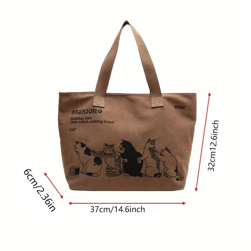 CLASSIC CANVAS ZIPPER TOTE BAG