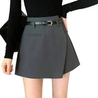 HIGH-WAIST ASYMMETRIC SKIRT PANTS SOLELII