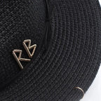 SUMMER STRAW HAT WITH LETTER Test