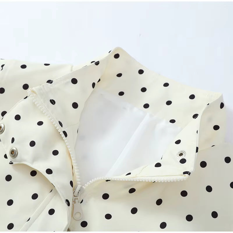POLKA DOT SLIM-FIT ZIPPER JACKET