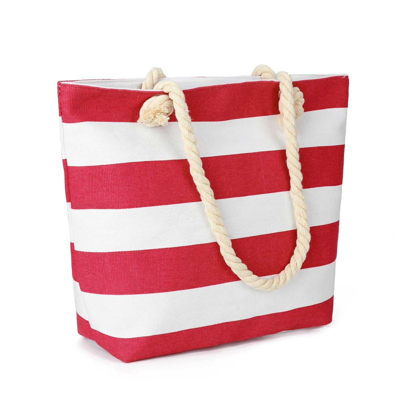 LARGE STRIPED BEACH BAG