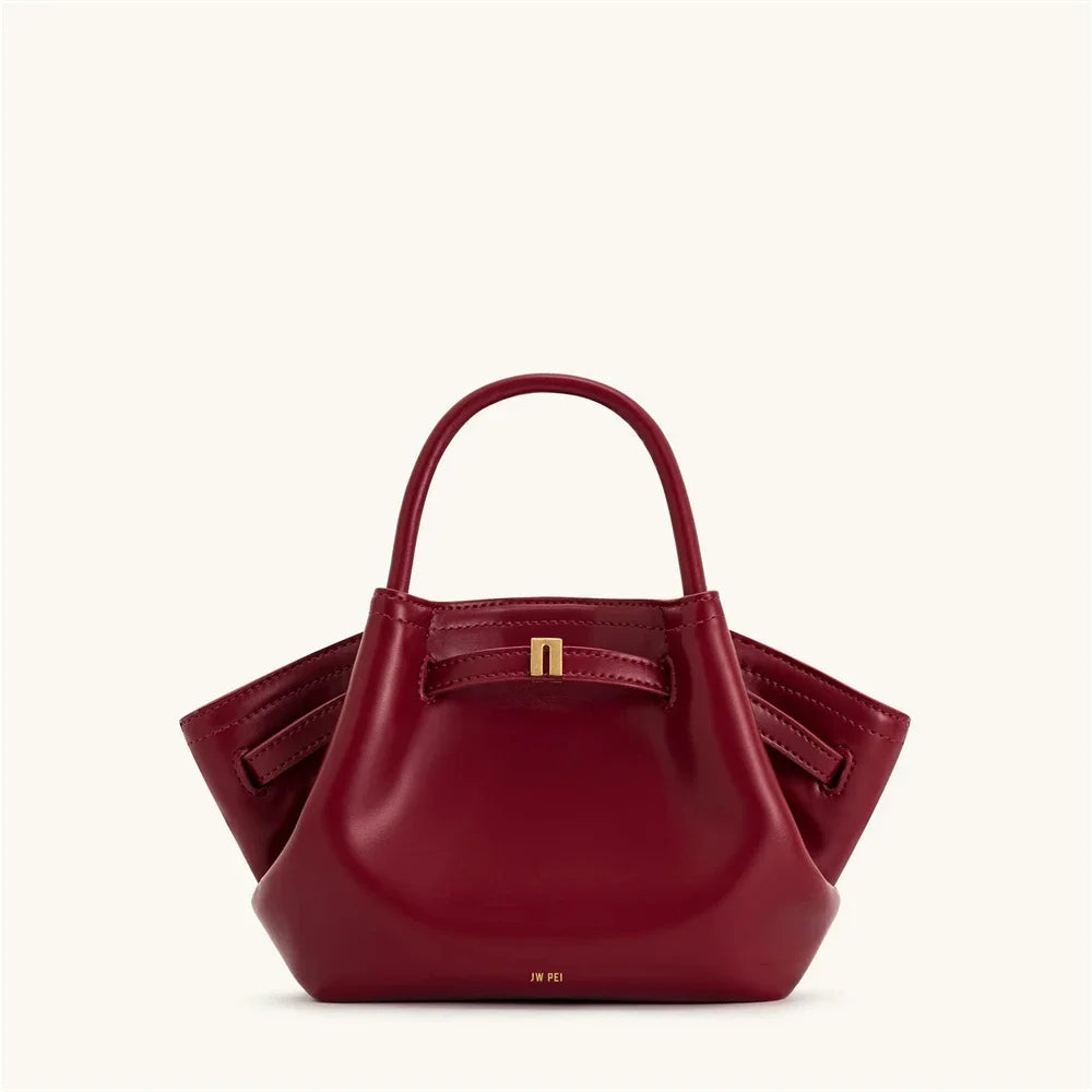 MINI VEGAN LEATHER CROSSBODY TOTE BAG