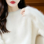 LONG SLEEVE PURE WOOL SWEATER SOLELII