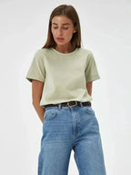 BASIC LOOSE COTTON SUMMER TEE SOLELII