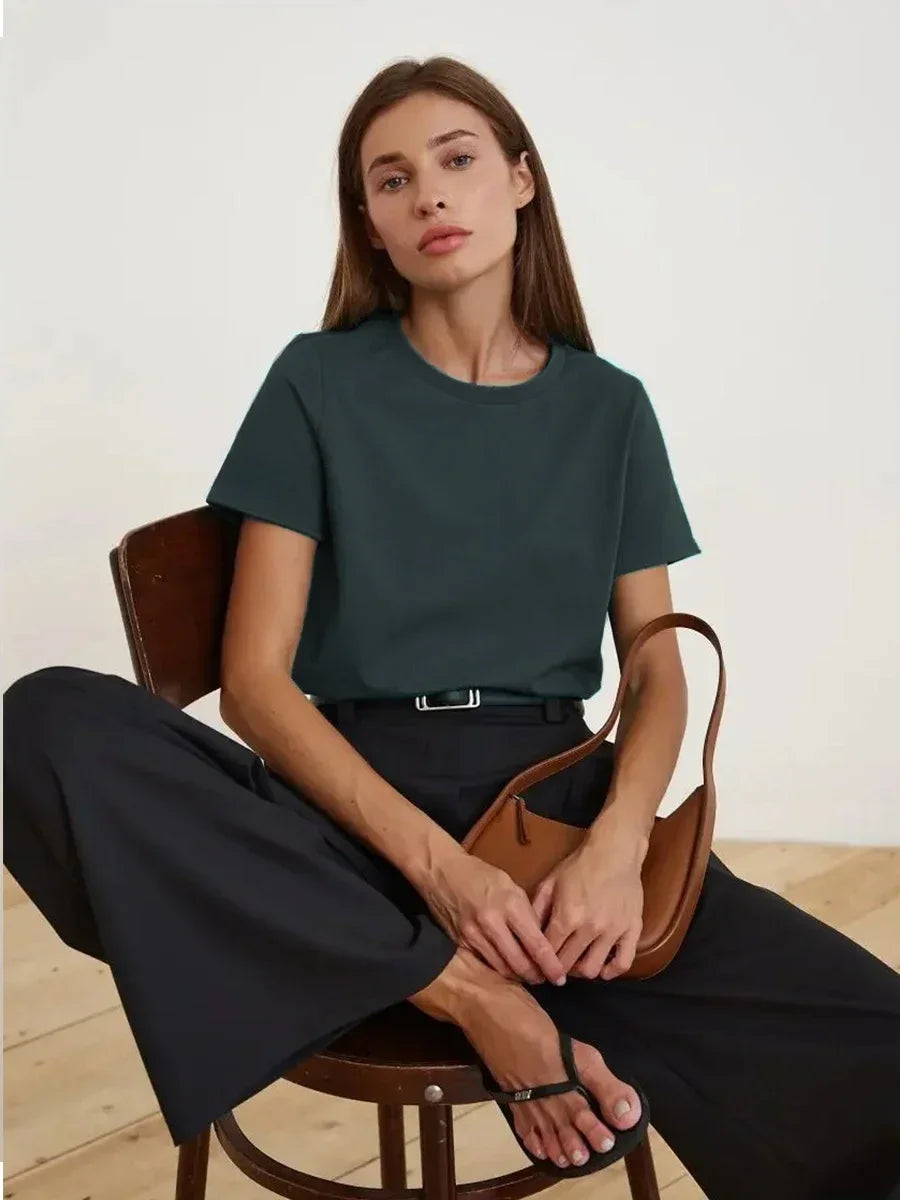 SUMMER COTTON LOOSE WOMEN'S T-SHIRT
