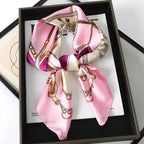 WOMEN'S SILK-LIKE SQUARE SCARF SOLELII