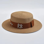 STRAW HAT WITH METAL LETTER Test