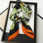 WOMEN'S SILK-LIKE SQUARE SCARF SOLELII