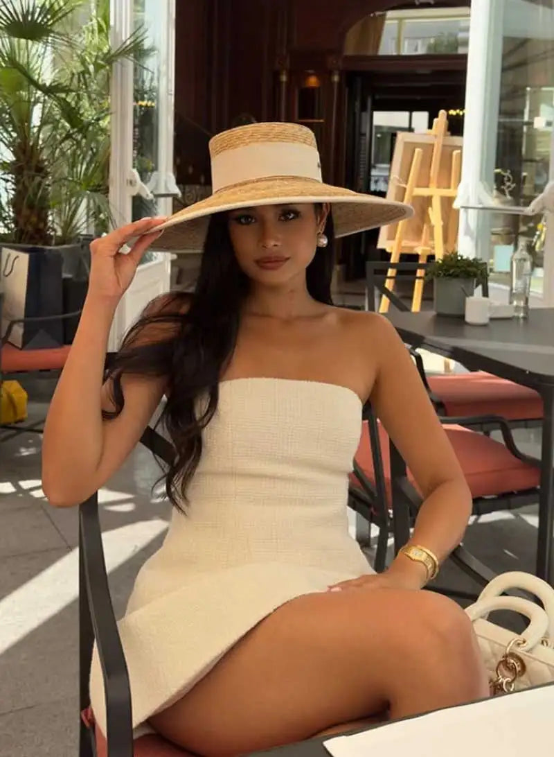 HEPBURN STYLE STRAW SUMMER HAT