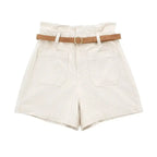 HIGH WAIST CASUAL SHORTS WITH BELT Test