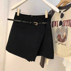 HIGH-WAIST ASYMMETRIC SKIRT PANTS SOLELII